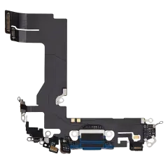 Charging Port Flex Cable Compatible For iPhone 13 Mini (Used OEM Pull) (Blue)