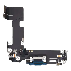 Charging Port Flex Cable Compatible For iPhone 13 (Used OEM Pull) (Blue)