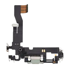Charging Port Flex Cable Compatible For iPhone 12 / 12 Pro (Used OEM Pull) (Green)