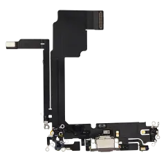 Charging Port Flex Cable Compatible For iPhone 15 Pro Max (Premium) (Natural Titanium)