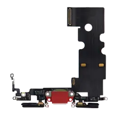 Charging Port Flex Cable Compatible For iPhone SE (2020) (Used OEM Pull) (Red)