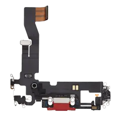 Charging Port Flex Cable Compatible For iPhone 12 / 12 Pro (Used OEM Pull) (Red)