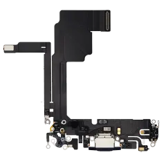 Charging Port Flex Cable Compatible For iPhone 15 Pro (Premium) (Blue Titanium)