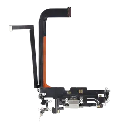 Charging Port Flex Cable For iPhone 13 Pro Max (Aftermarket Plus) (Silver)