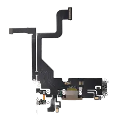 Charging Port Flex Cable Compatible For iPhone 13 Pro (Aftermarket Plus) (Gold)