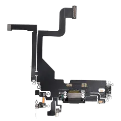 Charging Port Flex Cable Compatible For iPhone 13 Pro (Aftermarket Plus) (Graphite)