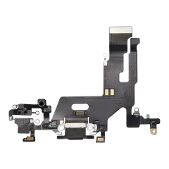 Charging Port Flex Cable Compatible For iPhone 11 (Used OEM Pull) (Black)