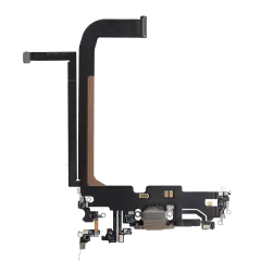 Charging Port Flex Cable For iPhone 13 Pro Max (Used OEM Pull) (Gold)