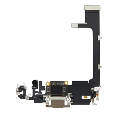 Charging Port Flex Cable With Board Compatible For iPhone 11 Pro (Used OEM Pull) (Gold)