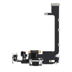 Charging Port Flex Cable With Board Compatible For iPhone 11 Pro Max (Used OEM Pull) (Space Gray)