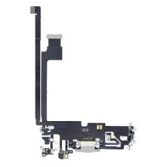 Charging Port Flex Cable For iPhone 12 Pro Max (Aftermarket Plus) (Silver)