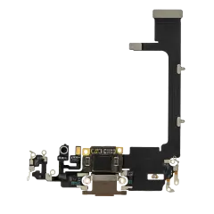 Charging Port Flex Cable With Board Compatible For iPhone 11 Pro (Aftermarket Plus) (Gold)