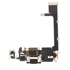Charging Port Flex Cable With Board Compatible For iPhone 11 Pro (Aftermarket Plus) (Space Gray)
