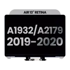 Complete LCD Display Assembly Compatible For MacBook Air 13" Retina (A1932 / Mid 2019) (A2179 / Early 2020) (Used OEM Pull: Grade C) (Space Gray)