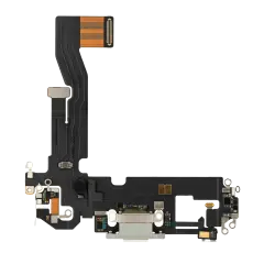 Charging Port Flex Cable Compatible For iPhone 12 / 12 Pro (Premium) (Silver)