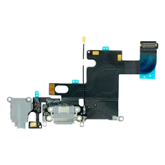 Charging Port Flex Cable Compatible For iPhone 6 (Premium) (Silver)
