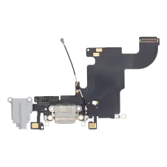 Charging Port Flex Cable Compatible For iPhone 6S (Premium) (Silver)