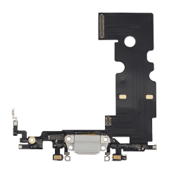 Charging Port Flex Cable Compatible For iPhone 8 (Aftermarket) (Silver)