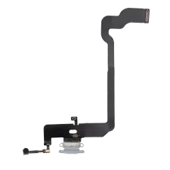 Charging Port Flex Cable Compatible For iPhone XS (Premium) (Silver)