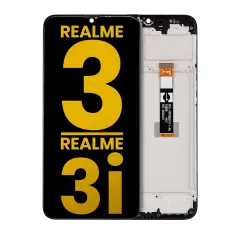 LCD Assembly With Frame Compatible For Realme 3 / 3i (Refurbished) (All Colors)