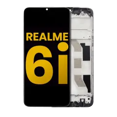 LCD Assembly With Frame Compatible For Realme 6i (Refurbished) (All Colors)