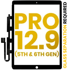 Digitizer Compatible For iPad Pro 12.9" 5th Gen (2021) / 12.9" 6th Gen (2022) (Glass Separation Required) (Premium) (All Colors)