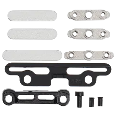 Full Button And Bracket Set For iPad Pro 11" 5th Gen (2024) / Pro 13" 7th Gen (2024) (11 Piece Set) (Silver)