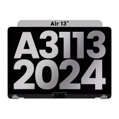 Complete LCD Display Assembly Compatible For MacBook Air 13" (A3113 / 2024) (Used OEM Pull: Grade A) (Silver)