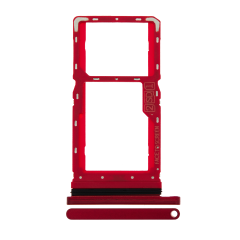 Dual Sim Card Tray Compatible For Motorola Moto G8 Play (XT2015 / 2019) (Magenta red)
