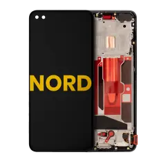 OLED Assembly With Frame Compatible For OnePlus Nord (Refurbished) (Gray Onyx)