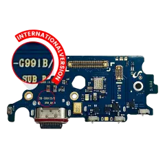 Charging Port Board With Sim Card Reader Compatible For Samsung Galaxy S21 5G (G991B) (International Version) (Premium)