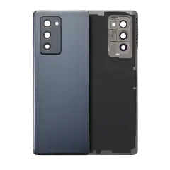 Back Cover Glass With Camera Lens Compatible For Samsung Galaxy Z Fold 2 5G (Service Pack) (Mystic Black)