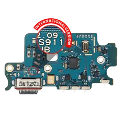 Charging Port Board With Sim Card Reader Compatible For Samsung Galaxy S23 5G (S911B) (International Version) (Premium)