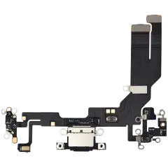 Charging Port Flex Cable Compatible For iPhone 16e (Premium) (Black)