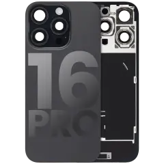 Back Glass w/ MagSafe Magnet & NFC & Flashlight Flex For iPhone 16 Pro (Used OEM Pull: Grade B) (Black Titanium)