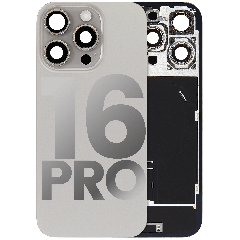 Back Glass w/ MagSafe Magnet & NFC & Flashlight Flex For iPhone 16 Pro (Used OEM Pull: Grade B) (Natural Titanium)