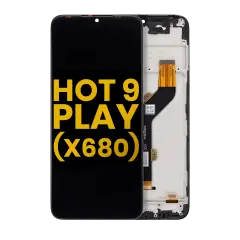 LCD Assembly With Frame Compatible For Infinix Hot 9 Play (X680) (Refurbished) (All Colors)