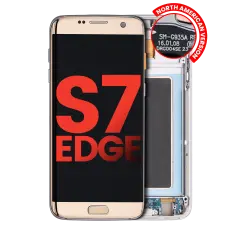 OLED Assembly With Frame Compatible For Samsung Galaxy S7 Edge G935A (North American Version) (Aftermarket Plus) (Gold Platinum)