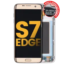 OLED Assembly With Frame Compatible For Samsung Galaxy S7 Edge (Refurbished) (All US Models / G935A) (Gold Platinum)