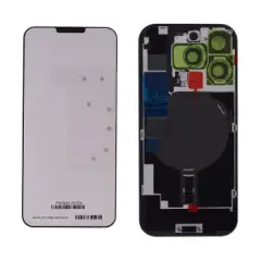 Back Glass With Steel Plate With Wireless NFC Charging MagSafe Magnet & Flashlight Flex Compatible For IPhone 16 Pro Max (Genuine OEM) (Desert Titanium)