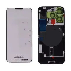 Back Glass With Steel Plate With Wireless NFC Charging MagSafe Magnet & Flashlight Flex Compatible For IPhone 16 Pro Max (Genuine OEM) (White Titanium)