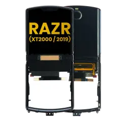 Outer OLED Assembly With Frame For Motorola Razr (XT2000 / 2019) (Refurbished) (Noir Black)