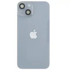 Back Glass With Steel Plate With MagSafe Magnet Pre-Installed Compatible For iPhone 14 (Genuine OEM) (Blue)
