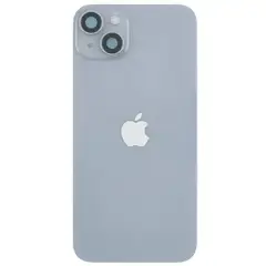 Back Glass With Steel Plate With MagSafe Magnet Pre-Installed Compatible For iPhone 14 Plus (Genuine OEM) (Blue)