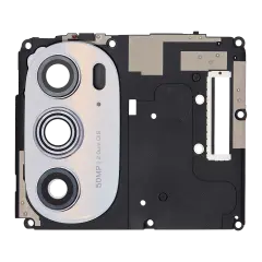 Antenna Cover with Back Camera Lens Compatible For Motorola Moto Edge Plus / Edge 30 Pro (XT2201-1/4) / Edge X30 5G (XT2201 -2/6 /2022) (White)