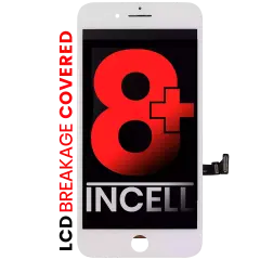 LCD Assembly With Steel Plate Compatible For iPhone 8 Plus (Aftermarket Pro: XO7 Incell) (White)