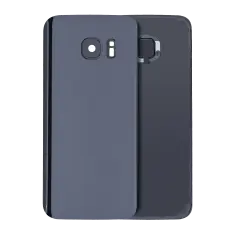 Back Cover Glass With Camera Lens Compatible For Samsung Galaxy S7 (No Logo) (Aftermarket Plus) (Black Onyx)