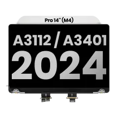 Complete LCD Display Assembly Compatible For MacBook Pro 14" (M4) (A3112 / A3401 / Late 2024) (Used OEM Pull: Grade A) (Space Black)