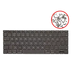 Keyboard W/ Backlight & Screws Compatible For MacBook Pro 13" Retina (A1708 / Late 2016 / Mid 2017) (UK English)