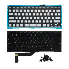 Keyboard W/ Backlight & Screws (US English) Compatible For MacBook Pro 15" Retina (A1398 / Mid 2012 / Late 2013 / Mid 2014 / Mid 2015)